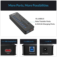 Load image into Gallery viewer, IDsonix 10 Port USB3.0 Hub with One Charging Port for Windows/Linux/Mac OS
