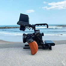 Load image into Gallery viewer, NICEYRIG Wooden Handle with Rosette Extension Arm, Right Side Grip for Sony FS7 FS5 FX9 RED Kinefinity Cinema Camera Camcorder - 423
