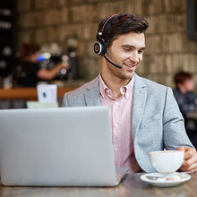 Load image into Gallery viewer, Jabra Evolve 65 UC Stereo Wireless Bluetooth Headset / Music Headphones Includes Link 360 (U.S. Retail Packaging)
