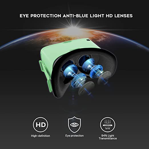 Destek V5 Vr Headset For Phone, 110°fov Hd Anti-blue Lenses