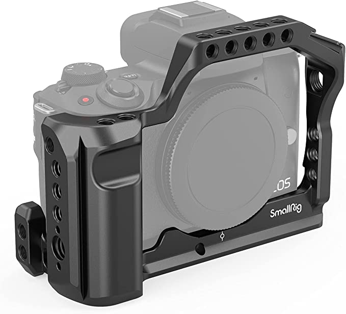 SmallRig M50 /M50 II /M5 Cage (Upgraded) , Aluminum Alloy Video Film Movie Making Rig with Integrated Grip and NATO Rail for Canon EOS M50 /M50 II /M5 2168C