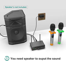Load image into Gallery viewer, Fifine UHF Dual Channel Wireless Handheld Microphone, Easy-to-use Karaoke Wireless Microphone System-K036
