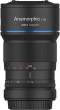 Load image into Gallery viewer, SIRUI 50mm F1.8 1.33X Anamorphic Lens for E Mount APS-C
