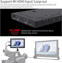 Load image into Gallery viewer, FEELWORLD T7 7 Inch IPS 4K HDMI Camera Field Monitor Video Assist Full HD 1920x1200 Solid Aluminum Housing DSLR Monitor with Peaking Focus False Colors
