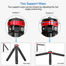 Load image into Gallery viewer, Koolehaoda Mini Tripod All Metal Tabletop Tripod Stand with 1/4 and 3/8 Screw Mount and Function Leg Design, Max Height 13 inch, Load up to 10kg/22lbs,for DSLR Camera,Monopods

