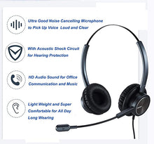 Load image into Gallery viewer, USB Headset with Microphone Noise Canceling Binaural, PC Headphone w/Mic Mute for Computer Office Call Center Business Conference Call Skype Chat Microsoft Teams Voice Recognition Speech Dictation
