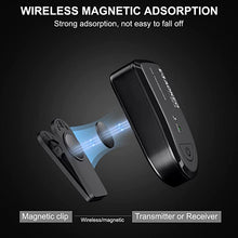 Load image into Gallery viewer, Wireless Lavalier Lapel Microphone, 65-130ft Range, Plug?Play, UHF Rechargeable Transmitter Receiver Condenser Wireless Mic System, for iPhone, Camera, Smartphone, YouTube
