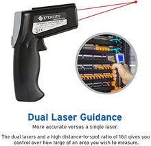 Load image into Gallery viewer, Etekcity Dual Laser-58?~1076? (-50? to 580?) Non-Contact Temperature Gun with Adjustable Emissivity &amp; MAX/MIN/AVG Display, 1 Pack, Black
