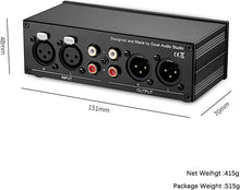 Load image into Gallery viewer, Nobsound Mini Fully-Balanced/Single-Ended Passive Preamp; Hi-Fi Pre-Amplifier; XLR/RCA Volume Controller for Active Monitor Speakers (Black)
