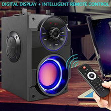 Load image into Gallery viewer, Bluetooth Speakers, Portable Wireless Speaker with Subwoofer Heavy Bass, 2 Loud Speaker, LED Lights, FM Radio, Remote Control, MP3 Player Powerful Speaker Suitable for Travel, Indoor and Outdoor
