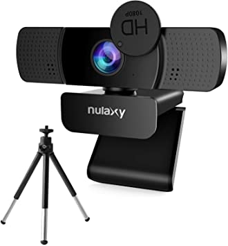 Nulaxy C903 HD Webcam, 1080P Webcam with Microphone, Privacy Cover and Tripod, USB Webcam for PC Video Calling, Conference, Works with Skype, Zoom, FaceTime