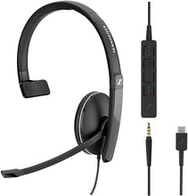 Load image into Gallery viewer, Sennheiser SC 135 USB-C (508355) - Single-Sided (Monaural) Headset for Business Professionals | with HD Stereo Sound, Noise-Canceling Microphone, &amp; USB-C Connector (Black)
