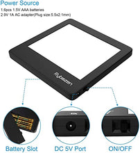 Load image into Gallery viewer, Rybozen Ultra-Thin Portable Slide Scanner 5 x 4 Inches LED Light Panel,Photo Slides Negatives and Film Viewer,USB Powered
