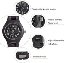 Load image into Gallery viewer, BEWELL Wood Watch Women Analog Quartz Handmade Lightweight Dress Wristwatches with Small Dial
