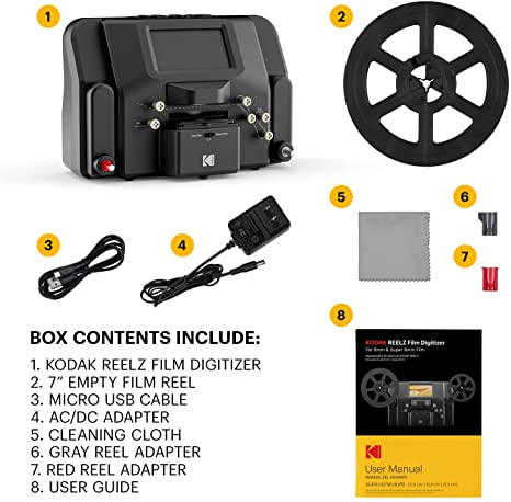 Wolverine 8mm and Super 8 Reels to Digital MovieMaker Pro Film Digitizer,  Film Scanner, 8mm Film Scanner, Black (MM100PRO) (MM100PRO)