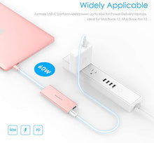 Load image into Gallery viewer, LENTION USB-C Multi-Port Hub with 4K HDMI Output, 4 USB 3.0, Type C Charging Compatible 2021-2016 MacBook Pro, New Mac Air &amp; Surface, Chromebook, More, Stable Driver Adapter (CB-C35, Rose Gold)
