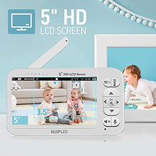 Load image into Gallery viewer, Baby Monitor with Digital Camera, 5&quot; Large Display Video with Night Vision,Video Baby Monitor with Camera and Audio ?Temperature Monitor, Secure Privacy Wireless Color LCD Tech

