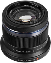 Load image into Gallery viewer, Olympus M.Zuiko Digital 45mm F1.8 Lens, for Micro Four Thirds Cameras (Black)
