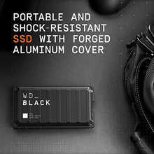 Load image into Gallery viewer, WD_BLACK 2TB P50 Game Drive SSD - Portable External Solid State Drive, Compatible with Playstation, Xbox, PC, &amp; Mac, Up to 2,000 MB/s - WDBA3S0020BBK-WESN
