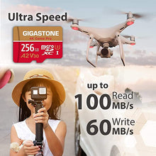 Load image into Gallery viewer, [5-Yrs Free Data Recovery] Gigastone 256GB Micro SD Card, 4K Game Pro, MicroSDXC Memory Card for Nintendo-Switch, GoPro, Action Camera, DJI, UHD Video, R/W up to 100/60MB/s, UHS-I U3 A2 V30 C10
