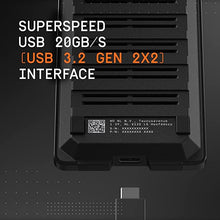 Load image into Gallery viewer, WD_BLACK 2TB P50 Game Drive SSD - Portable External Solid State Drive, Compatible with Playstation, Xbox, PC, &amp; Mac, Up to 2,000 MB/s - WDBA3S0020BBK-WESN
