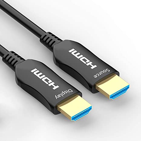 Fiber HDMI Cable 40ft 4K 60Hz, FURUI Fiber Optic HDMI Cable 2.0b HDR10, ARC, HDCP2.2, 3D, 18Gbps Subsampling 4:4:4/4:2:2/4:2:0 Slim and Flexible HDMI Fiber Optic Cable - 12.2M