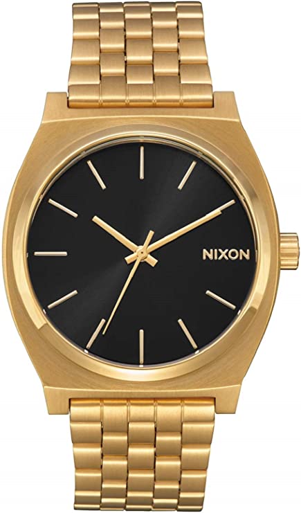 NIXON Time Teller A045-100m Water Resistant Men's Analog Fashion Watch (37mm Watch Face, 19.5mm-18mm Stainless Steel Band)