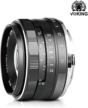 Load image into Gallery viewer, Voking 35mm F1.7 Large Aperture Manual Fixed Lens APS-C for Sony E Mount Mirrorless Cameras NEX 3 3N 5 NEX 5T NEX 5R NEX 6 7 A6400 A5000 A5100 A6600 A6000 A6100 A6300 A6500 A3000
