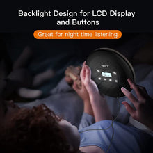 Load image into Gallery viewer, HOTT CD903TF Portable CD Player for Car with Bluetooth FM Transmitter?Rechargeable Touch Button Backlight Display Black
