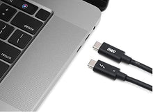 Load image into Gallery viewer, OWC Thunderbolt 4 Cable, Thunderbolt Certified, 1.0 Meter (3.28 ft.), 40 Gb/s Data Transfer, 100W Power Charging, Compatible with Thunderbolt 4, Thunderbolt 3, USB-C, and USB4 Devices, Black
