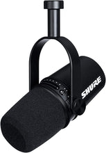 Load image into Gallery viewer, Shure MV7 USB Podcast Microphone for Podcasting, Recording, Live Streaming &amp; Gaming, Built-in Headphone Output, All Metal USB/XLR Dynamic Mic, Voice-Isolating Technology, TeamSpeak Certified - Black
