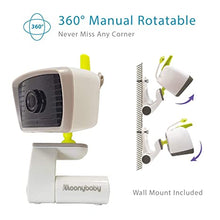 Load image into Gallery viewer, Moonybaby Add-on Baby Camera for B Series, Supports Up to 2 wide-angle video cameras, Dual Monitor for 2 Rooms and Children, Sound Activated, Temperature Alert, Wide View, Night Vision
