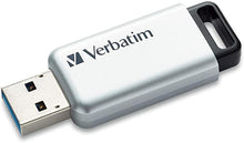 Load image into Gallery viewer, Verbatim 32GB Store&#39;n&#39; Go Secure Pro USB 3.0 Flash Drive with AES 256 Hardware Encryption - Silver
