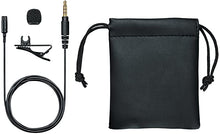 Load image into Gallery viewer, Shure MVL Omnidirectional Condenser Lavalier Microphone [1/8&quot; (3.5mm)] + Windscreen, Tie-Clip, Mount and Carrying Pouch, black
