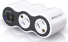 Load image into Gallery viewer, 360 Electrical 36053-2CA6ES-R2 Mini Surge Protector, 2-Outlet + 2-USB, White and Gray
