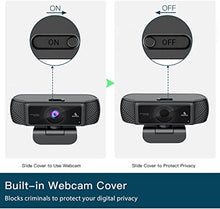 Load image into Gallery viewer, NexiGo 1080P 60FPS Webcam with Software Control and Microphone, AutoFocus, w/Privacy Cover and Tripod, N680P Pro Computer Web Camera for Skype Zoom Teams, Mac PC Laptop Desktop
