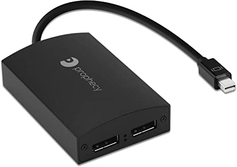 gofanco Prophecy 1x2 Mini DisplayPort 1.2 to Dual DisplayPort Adapter - 2 Port DP MST Hub with Extended Display Mode - 4K @30Hz (for Windows PCs, Not MacOS Compatible), TAA Compliant (PRO-MSTmDP2DP)