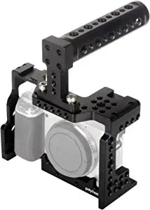 Poyinco Camera Cage for Sony A7II/A7III/A7SII/A7M3/A7RII/A7RIII with Cold Shoe Mount and Top Handle Camera Kit Rig A7iii Accessories