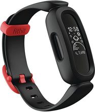 Load image into Gallery viewer, Fitbit Ace 3 Activity Tracker for Kids 6+ One Size, Black/Racer Red
