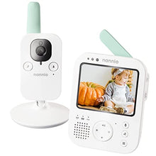 Load image into Gallery viewer, nannio Hero3 Video Baby Monitor with Vibration Alerts, Sound Activated, Infrared Night Light Camera, 5 Lullabies, Temperature Sensor, Two-Way Talk - Elderly, Pet, 2 Years Warranty
