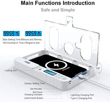 Load image into Gallery viewer, ySky Portable Phone Timer Lock Box for iPhone Serials and Android Phones, Self-Control Timer Locker to Help Kids,Students, Adults Focus Back,Prevent Excessive Games, Mobile Phone Addiction(New)
