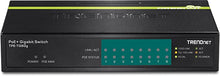 Load image into Gallery viewer, TRENDnet 8-Port Gigabit PoE+ Switch, 8 x Gigabit PoE+ Ports, 123W PoE Power Budget, 16 Gbps Switching Capacity, Desktop Switch, Ethernet Network Switch, Metal, Lifetime Protection, Black, TPE-TG80G
