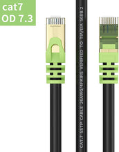 Load image into Gallery viewer, Outdoor Cat 7 Ethernet Cable 115ft, 26AWG Heavy-Duty Cat7 Networking Cord Patch Cable RJ45 Transmission Speed 10GbpsTransmission Bandwidth 600Mhz LAN Wire Cable SFTP Waterproof Direct Burial (115FT)
