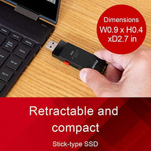 Load image into Gallery viewer, BUFFALO External SSD 1TB - Up to 600MB/s - USB-C - USB-A - USB 3.2 Gen 2 (Compatible with PS4 / PS5 / Windows/Mac) - External Solid State Drive Stick - SSD-PUT1.0U3B

