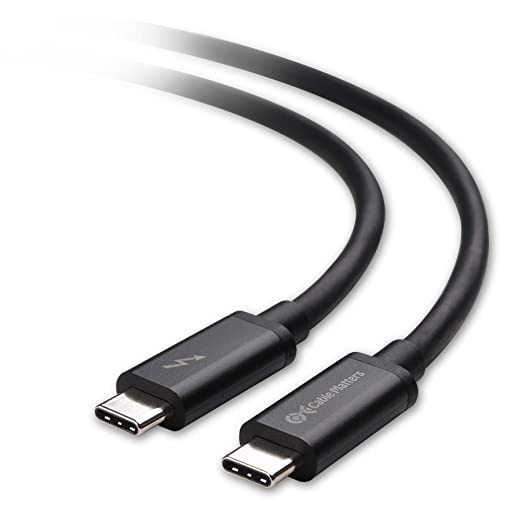 [Intel Certified] Cable Matters 20Gbps Thunderbolt 3 Cable 6.6 Feet (USB C Thunderbolt Cable) in Black Supporting 100W Charging