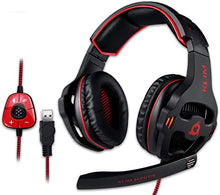 Load image into Gallery viewer, KLIM Mantis - Gaming Headphones - USB Headset with Microphone - for PC, PS4, Nintendo Switch, Mac, 7.1 Surround Sound - [ New 2022 Version ] - Noise Cancelling Gaming Headset
