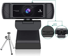 Load image into Gallery viewer, NexiGo 1080P 60FPS Webcam with Software Control and Microphone, AutoFocus, w/Privacy Cover and Tripod, N680P Pro Computer Web Camera for Skype Zoom Teams, Mac PC Laptop Desktop
