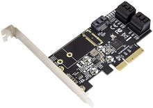 Load image into Gallery viewer, IO CREST Internal 5 Port Non-Raid SATA III 6GB/S Pci-E X4 Controller Card for Desktop PC Support SSD and HDD with Low Profile Bracket. JMB585 Chipset SI-PEX40139
