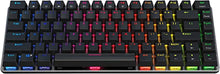 Load image into Gallery viewer, FIRSTBLOOD ONLY GAME. AK33 Geek RGB Mechanical Keyboard, 82 Keys Layout, Blue Switches, LED Backlit, Aluminum Portable Wired Gaming Keyboard, Pluggable Cable, for Games Work and Daily Use, Black

