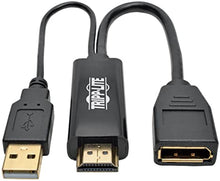 Load image into Gallery viewer, Tripp Lite HDMI to DisplayPort Active Converter w/USB Power 4Kx2K @ 30Hz HDMI to DP M/F 6in 6&quot; (P130-06N-DP-V2), Black
